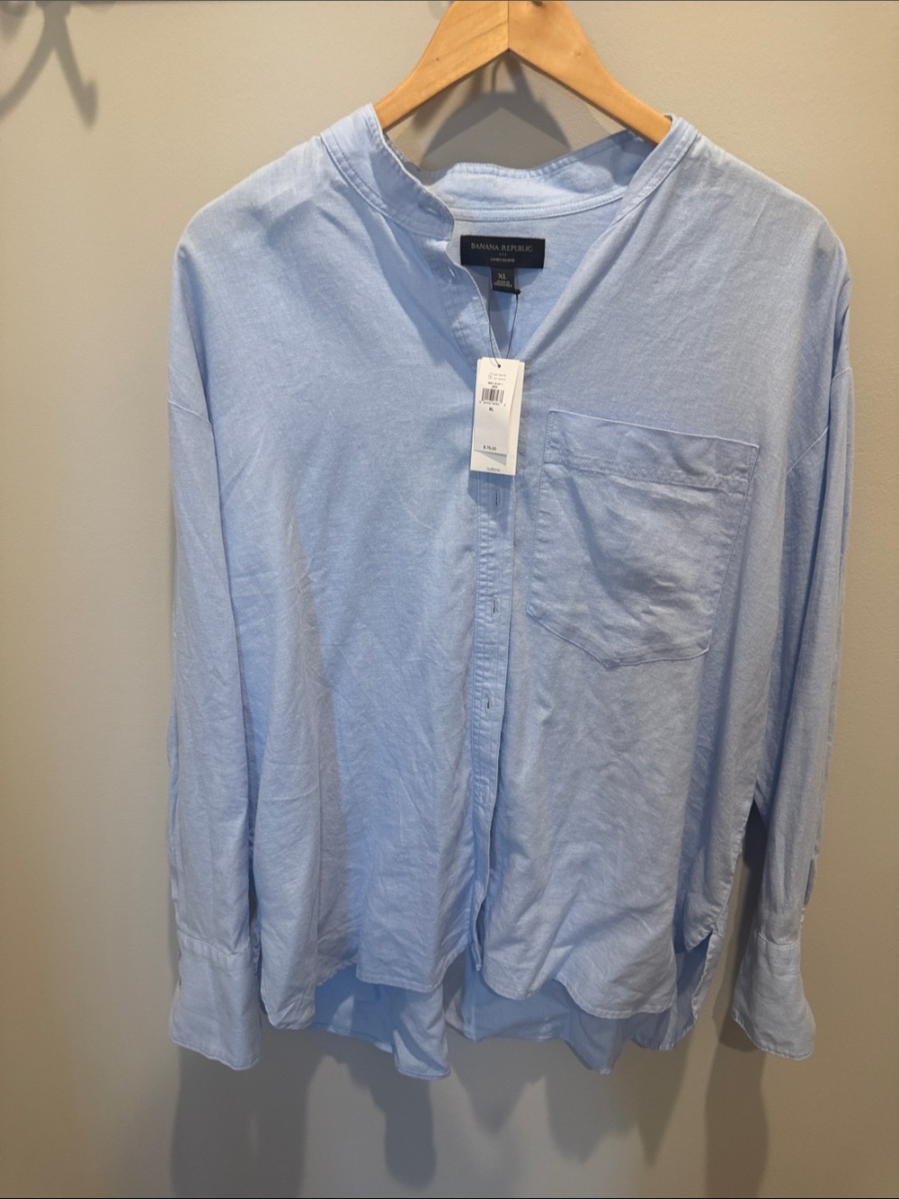 Banana Republic Light Blue Men's Lightweight Button-Up Jacket